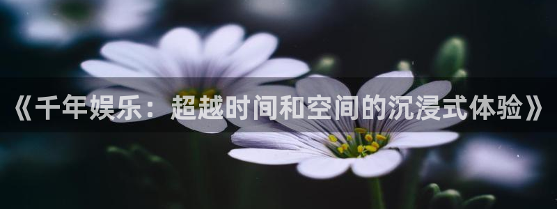 汇富娱乐集团官网：《千年娱乐：超越时间和空间的沉浸式体验》