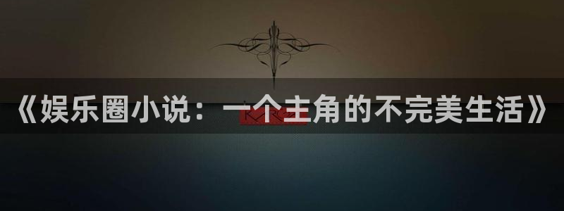 汇富娱乐那个爆率高：《娱乐圈小说：一个主角的不完美生活》