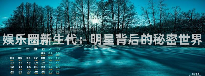 汇富娱乐下载并安装：娱乐圈新生代：明星背后的秘密世界