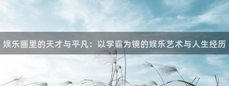 汇富娱乐代理注册官网入口：娱乐圈里的天才与平凡：以学霸为镜的娱乐艺术与人生经历